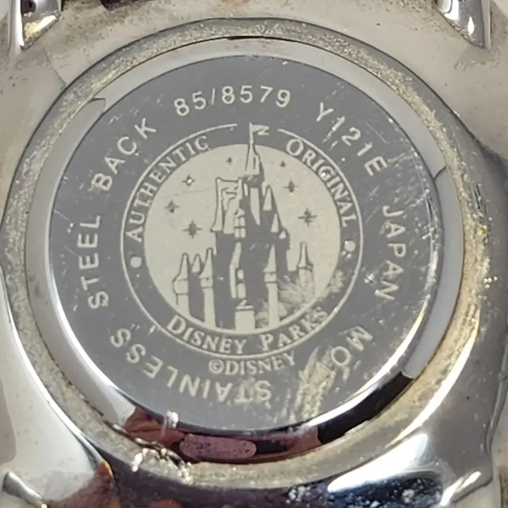 Disney Parks Cinderella Theme Crown Ladies Watch Purple Crock Embossed Leather